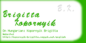 brigitta kopornyik business card